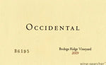 Occidental Pinot Noir Bodega Ridge Sonoma Coast CA 2022