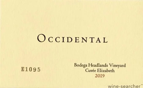 Occidental Pinot Noir Bodega Headlands Cuvee Elizabeth  Sonoma Coast CA 2022
