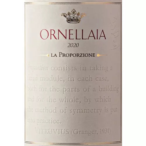 Ornellaia Vendemmia d'Artista La Proporzione Bolgheri Superiore, Tuscany, Italy '20