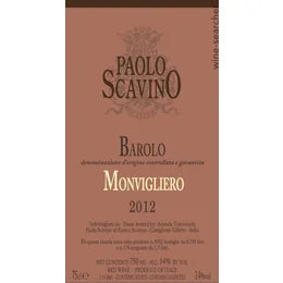 Paulo Scavino Barolo Monvigliero Piedmont Italy 2019