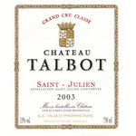 Chateau Talbot Bordeaux blend Bordeaux Saint-Julien 2003