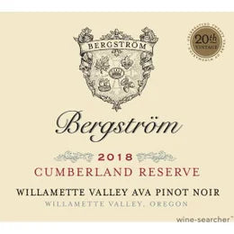Bergstrom Cumberland Reserve Pinot Noir Willamette Valley OR 2019