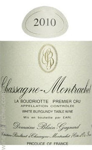Domaine Blain-Gagnard Chassagne-Montrachet 'La Boudroitte' Chardonnay France Cote de Beaune 2018
