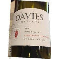 Davies Vineyards, Ferrington Vineyard  Pinot Noir California Anderson Valley 2017