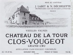 Labet & Dechelette Chateau de La Tour Clos de Vougeot Vieilles Vignes Grand Cru, Cote de Nuits, France 2017