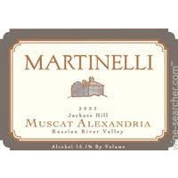 Martinelli Muscat Alexandria Jackass Hill, Russian River Valley California 2004 375ml