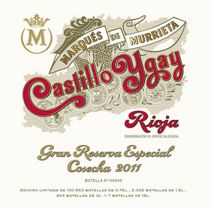 Marques de Murrieta Rioja Castillo Ygay Gran Reserva Especial 2011