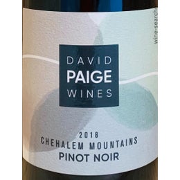 David Paige Chehalem Mountains Pinot Noir Oregon 2018