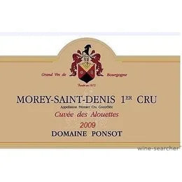 Domaine Ponsot Clos Vougeot Vielles Vignes Cote de Nuits FR 2018