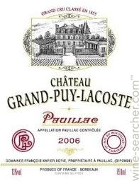 Chateau Grand Puy-Lacoste Bordeaux blend Bordeaux Pauillac 2018