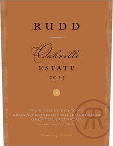 Rudd Estate Red Oakville Bordeaux blend California Napa 2015