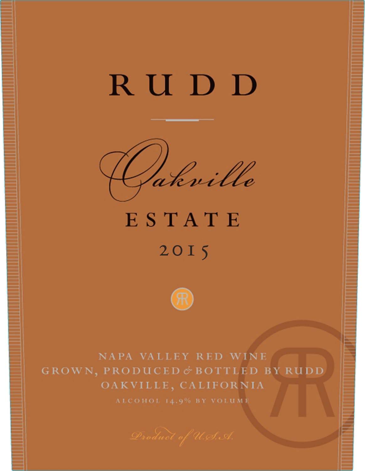 Rudd Estate Red Oakville Bordeaux blend California Napa 2016